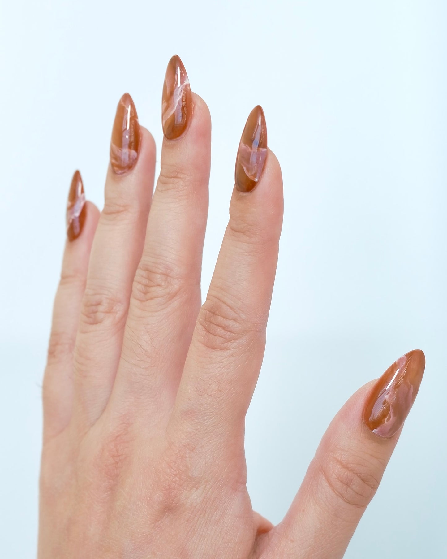 CARAMEL ONYX PRESS-ON NAILS